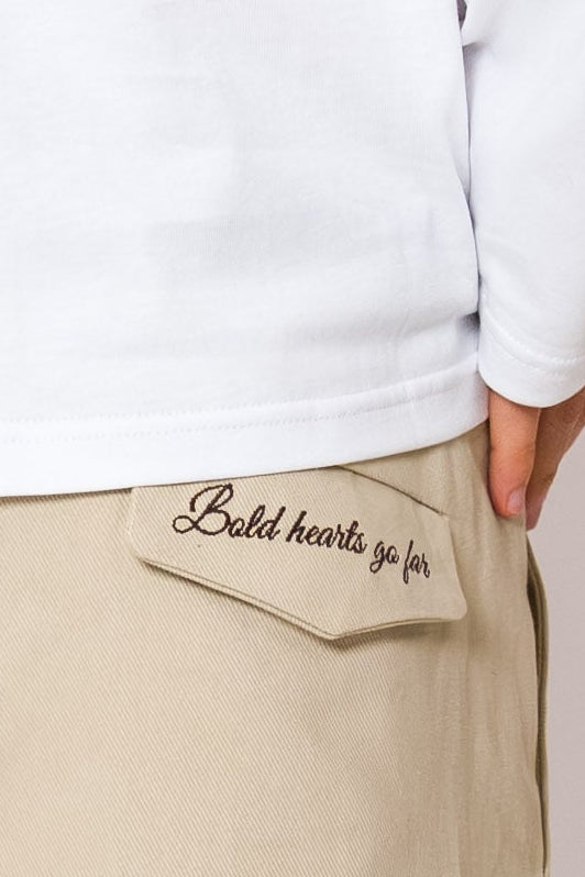 BABA Denim Bold Hearts - Beige