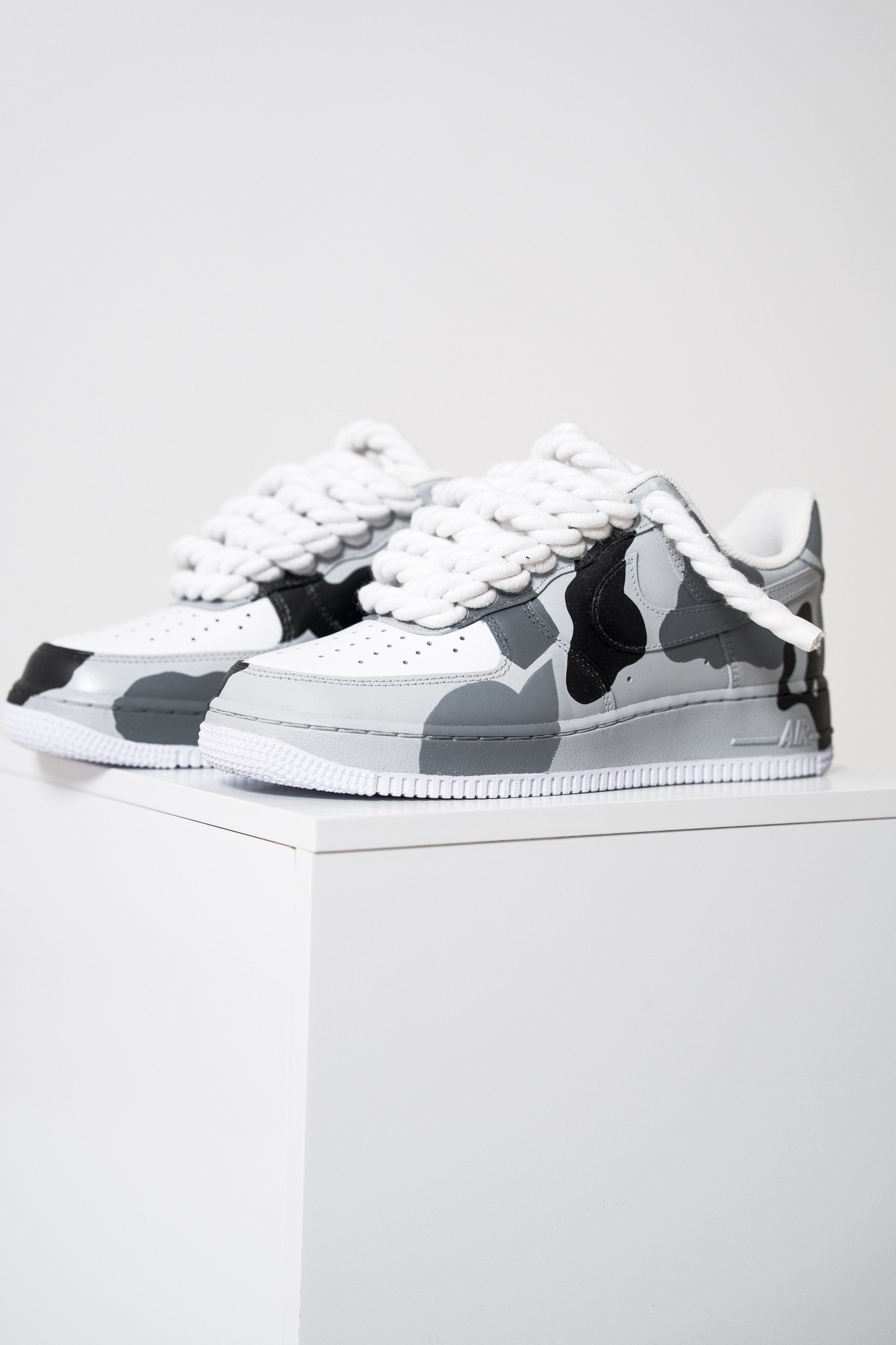 Nike Air Force 1 Camo Grey "Rope Laces White"