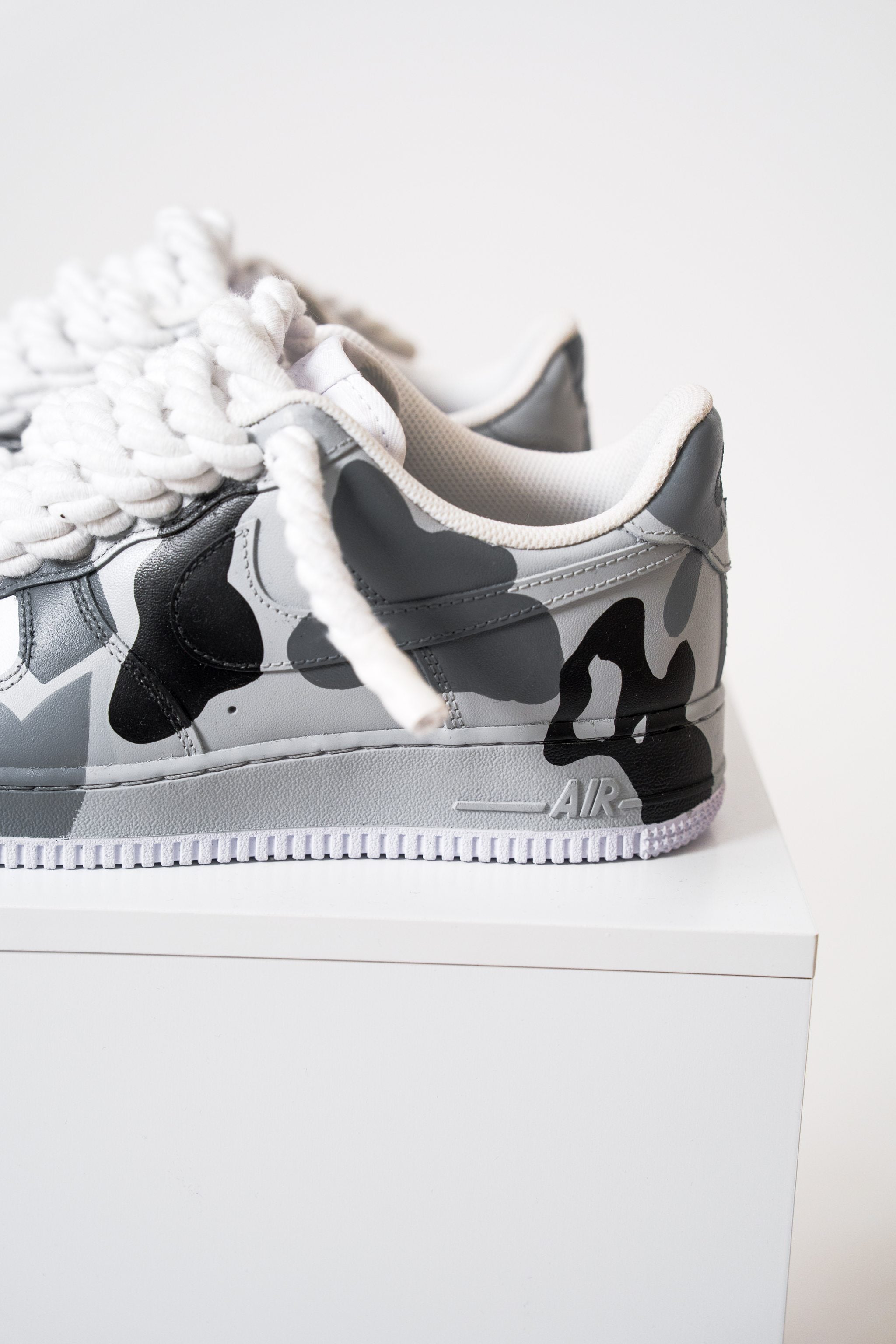 Nike Air Force 1 Camo Grey "Rope Laces White"