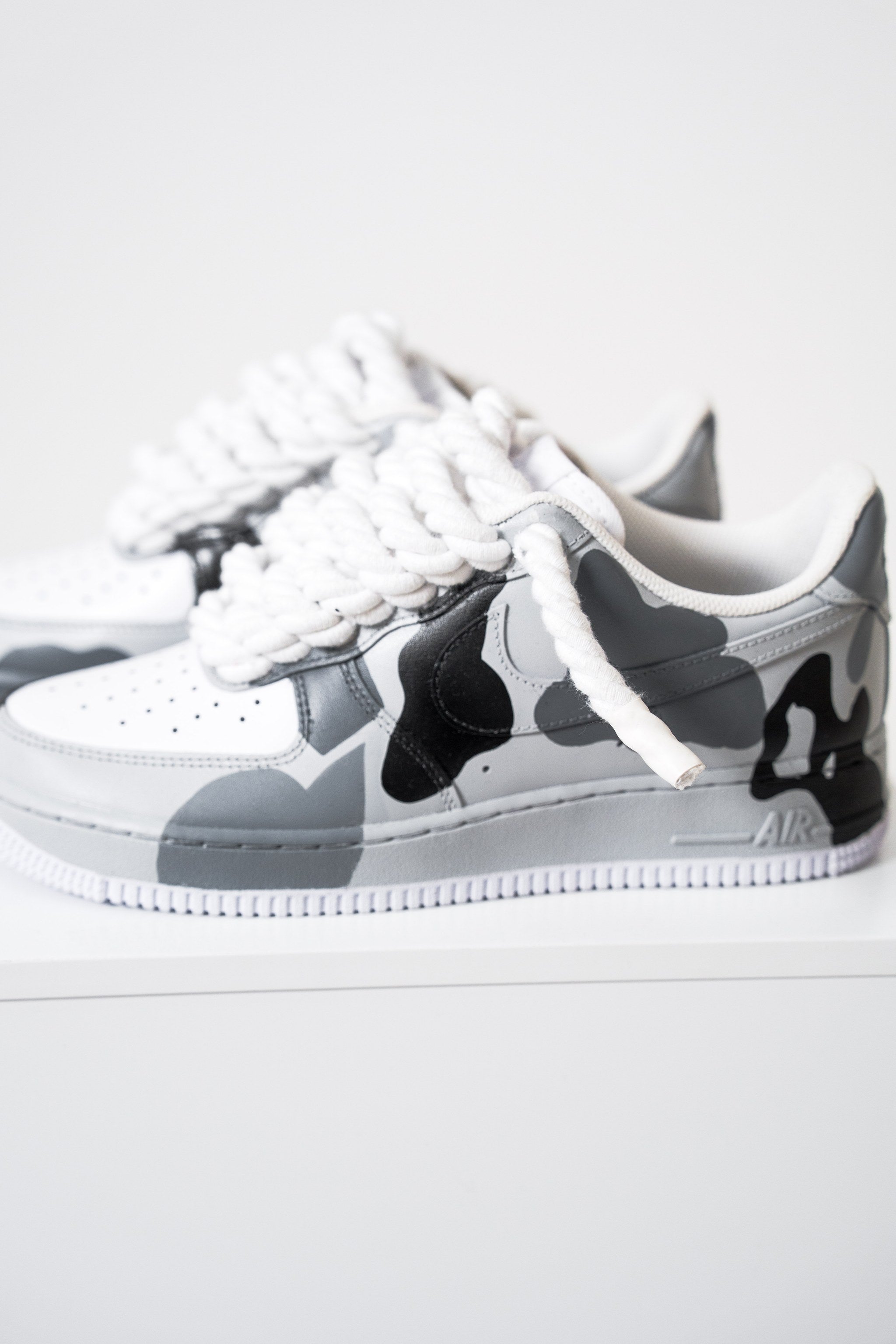 Nike Air Force 1 Camo Grey "Rope Laces White"
