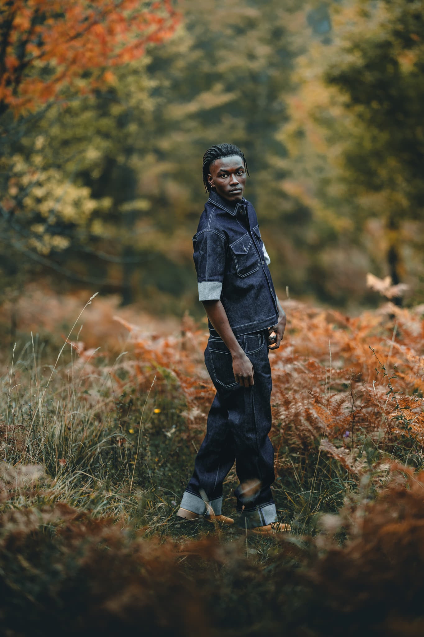 BABA Matching Set Raw Denim - Blue