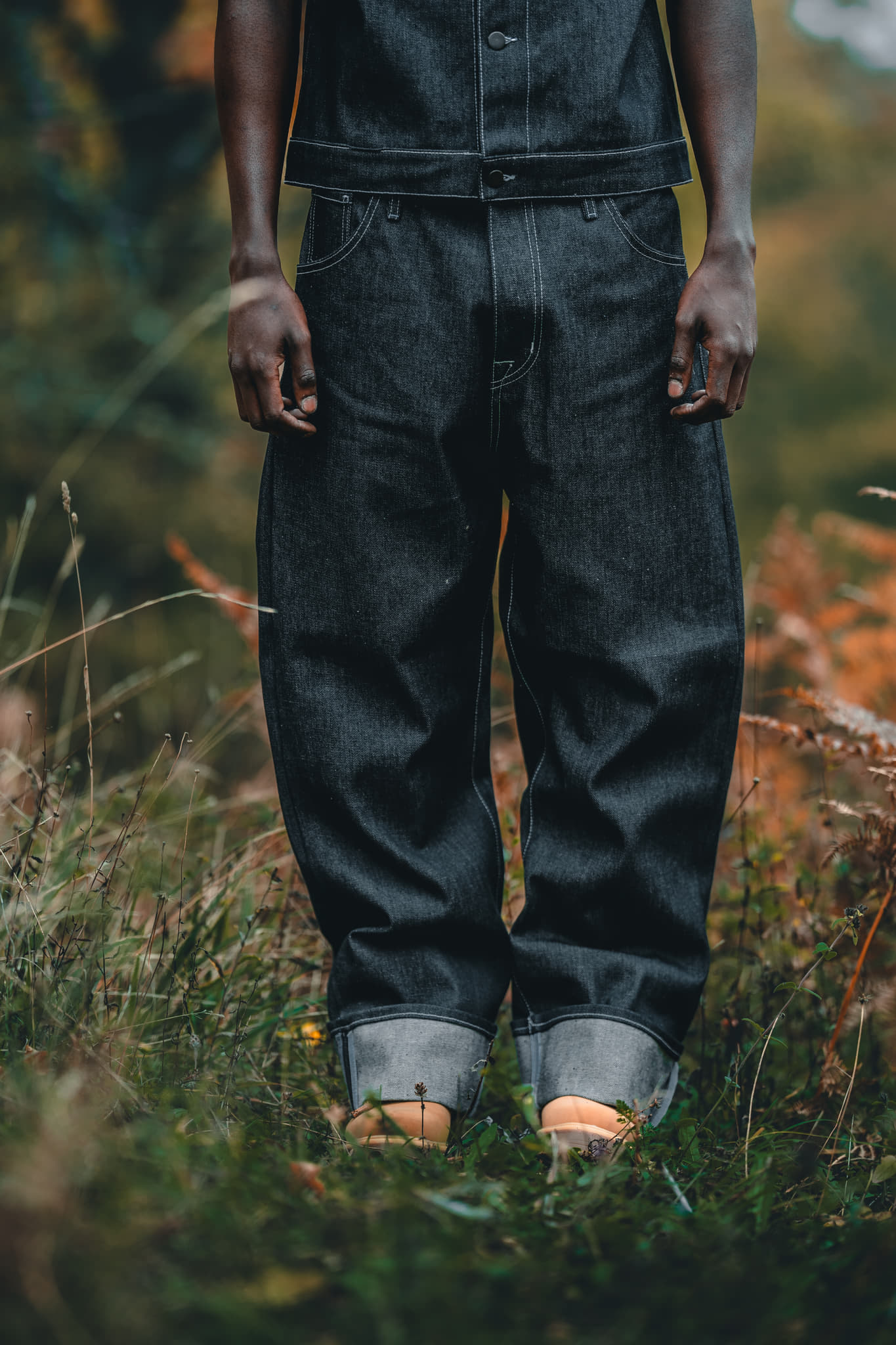 BABA Matching Set Raw Denim - Blue