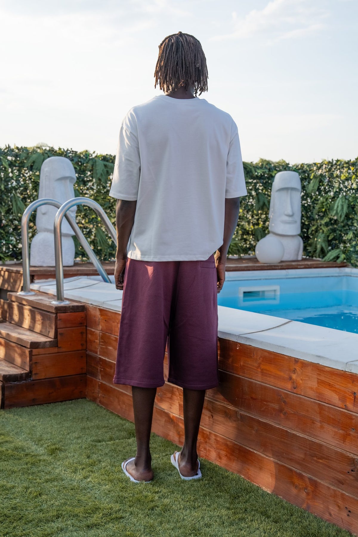 BABA Cotton Shorts - Bordeaux