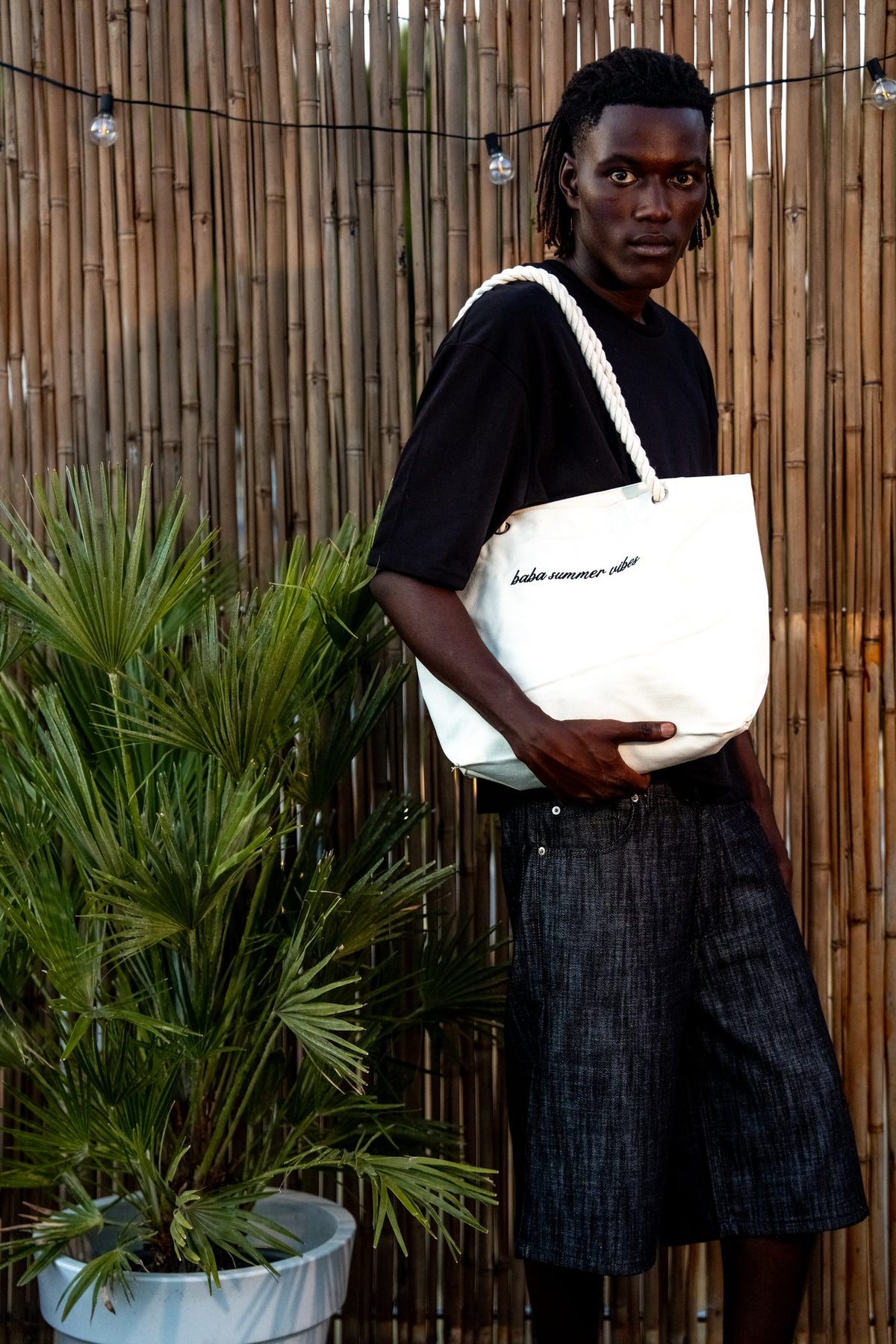 BABA Tote Bag "Summer Vibes" - Black