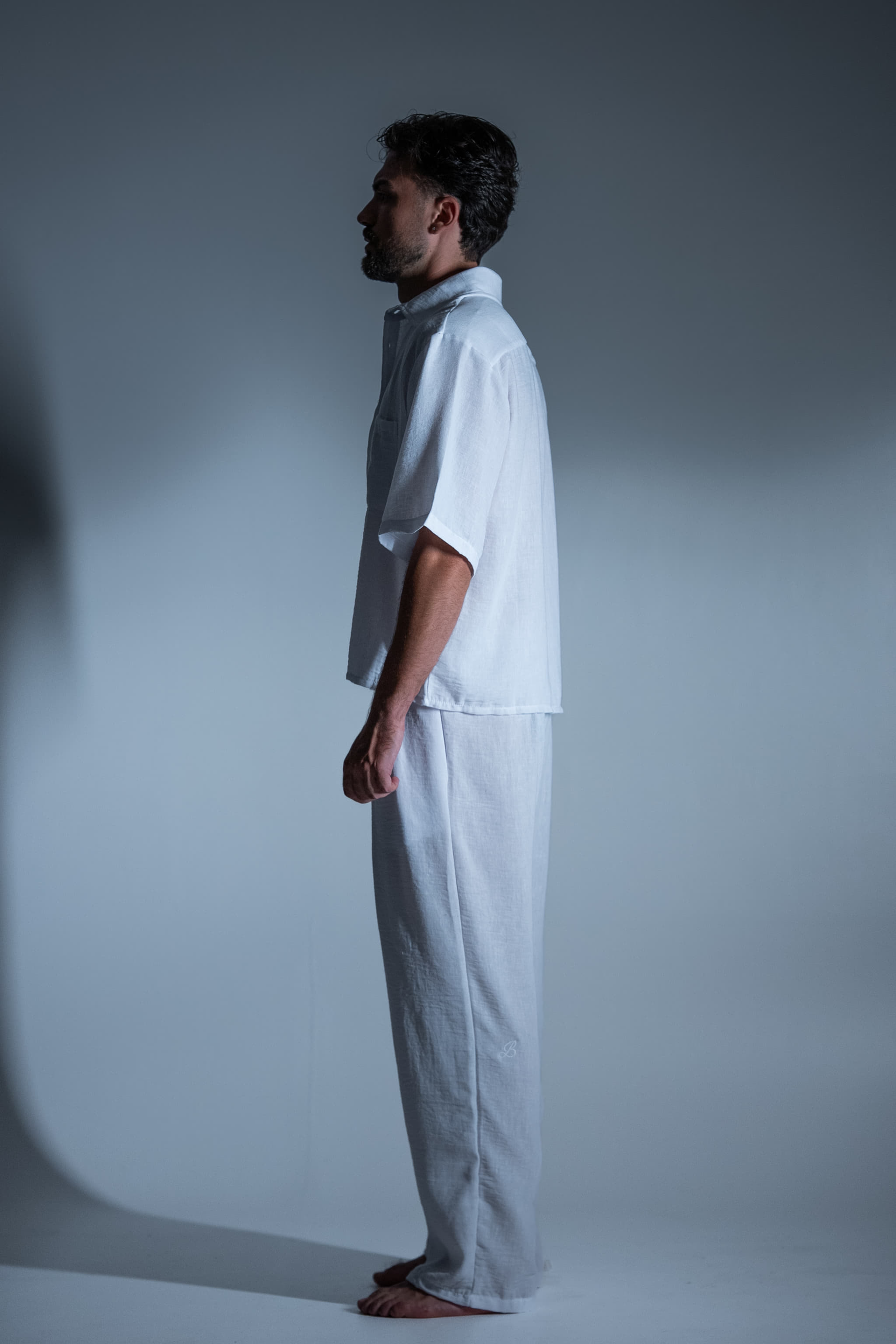 BABA Matching Set Misto Lino - White