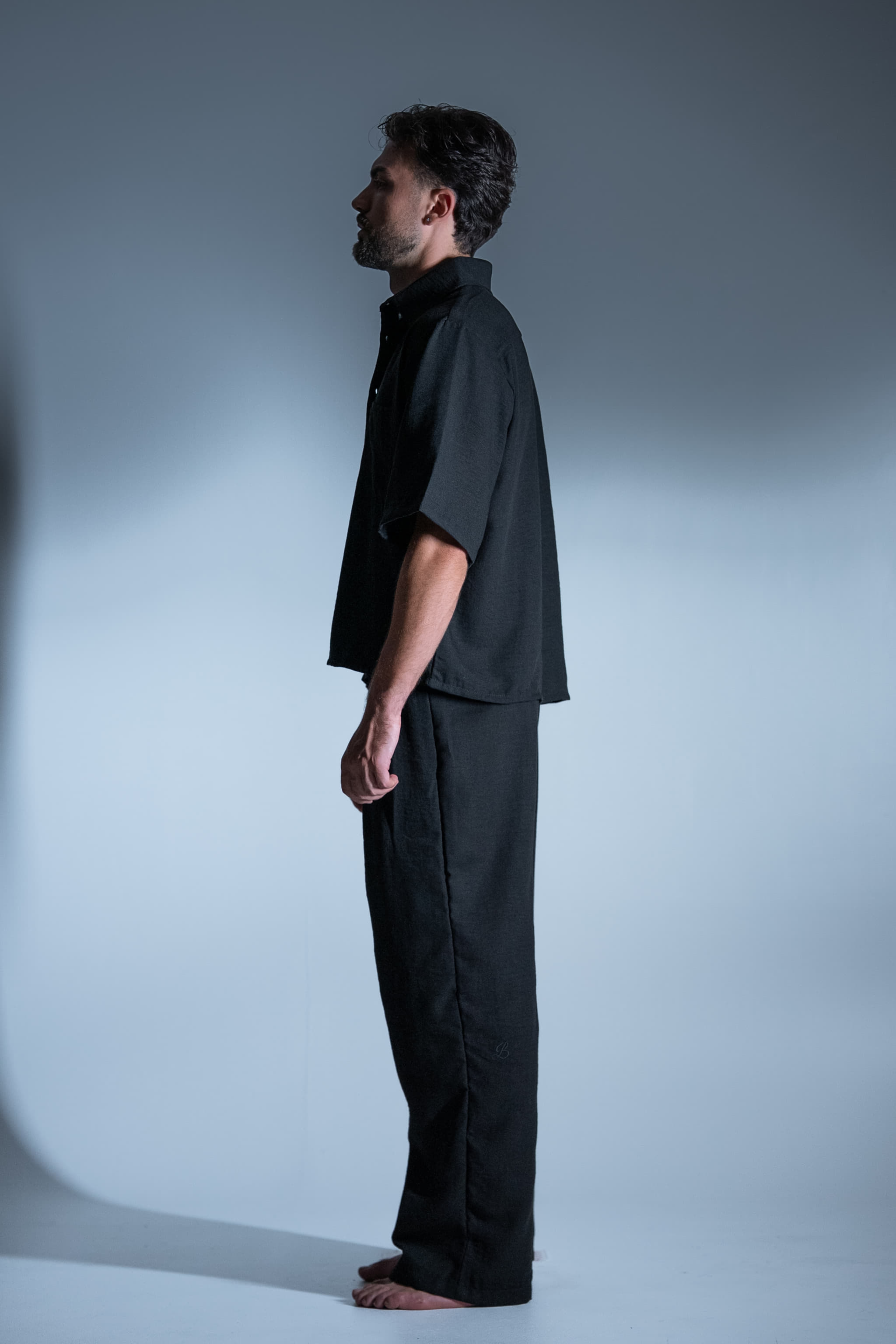 BABA Matching Set Misto Lino - Black