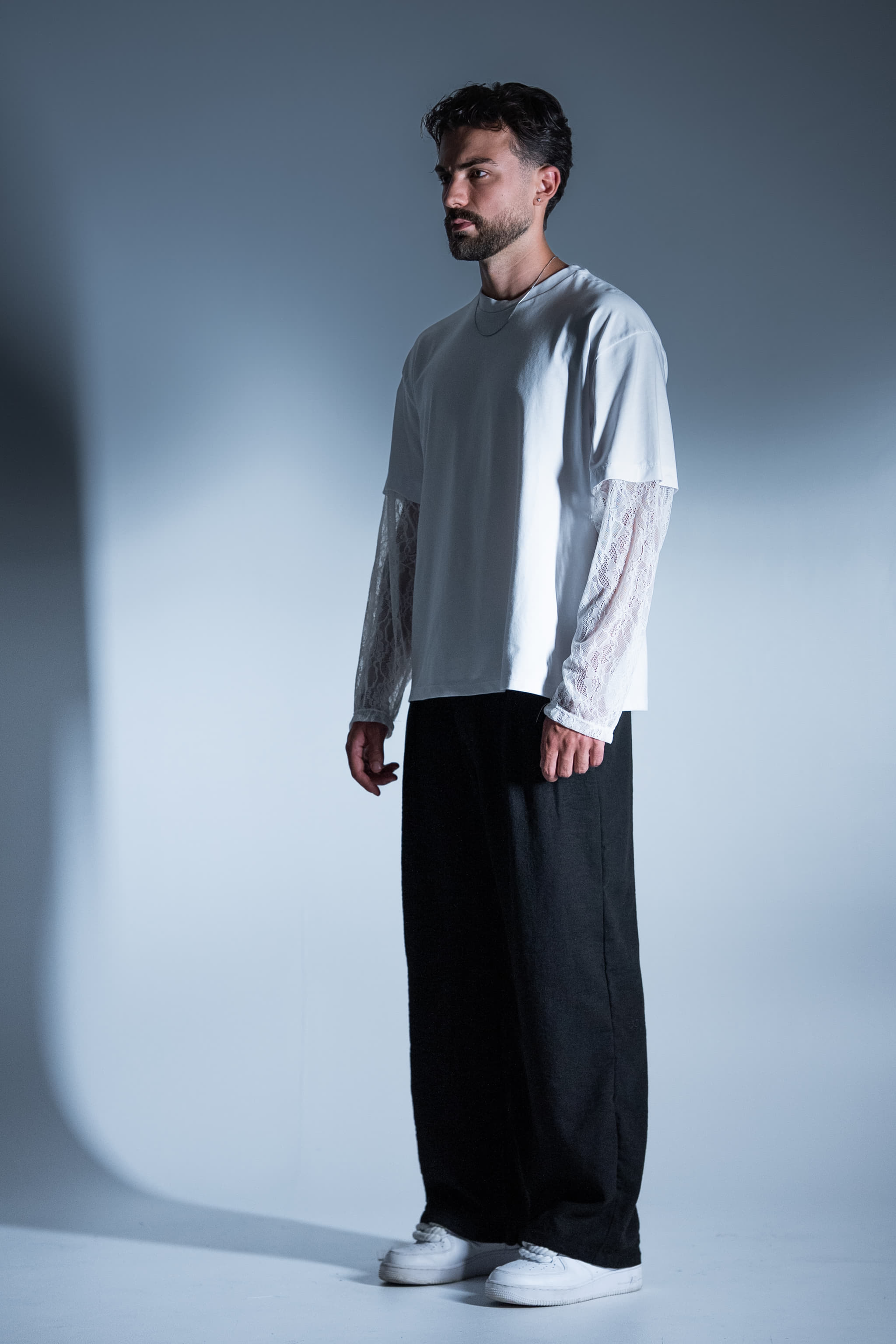 BABA Longsleeve Lace - White