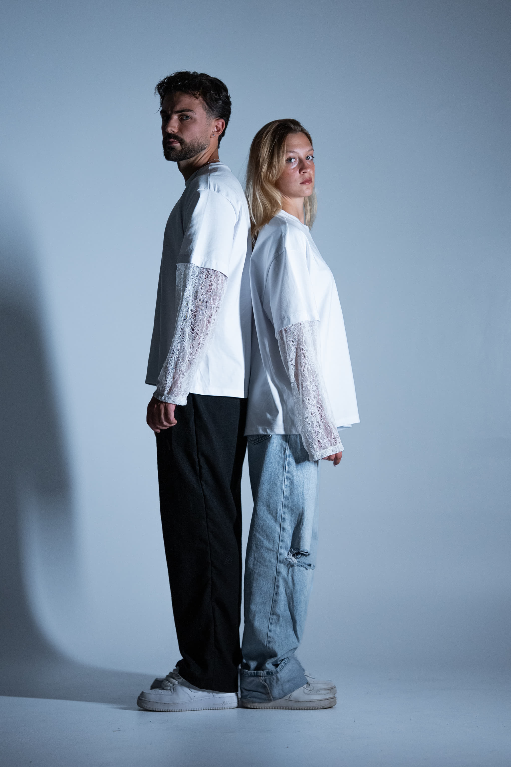 BABA Longsleeve Lace - White