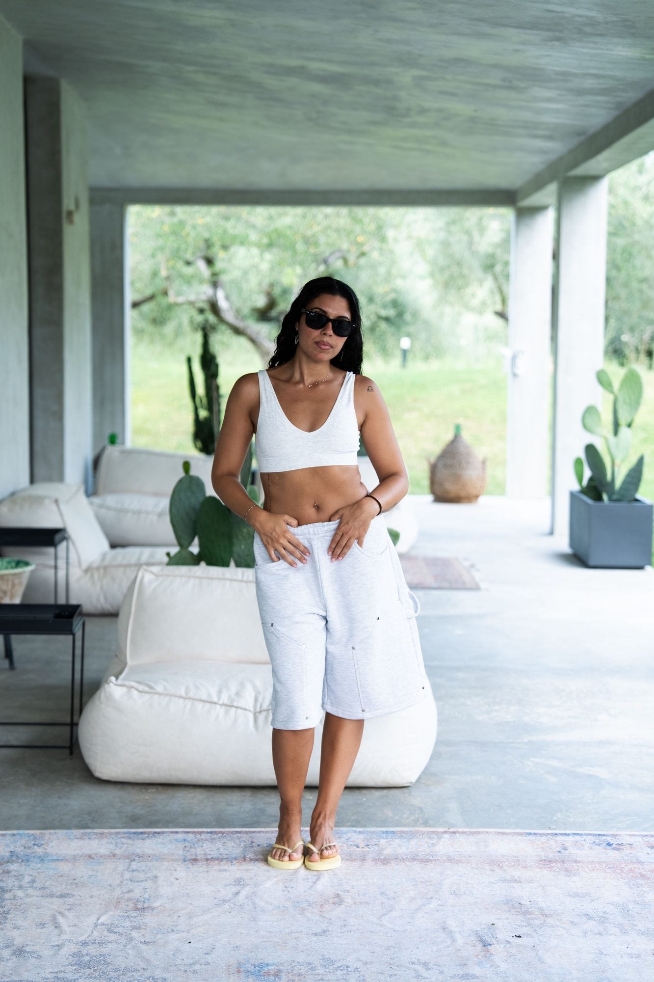 BABA Carpenter Shorts - Light Grey