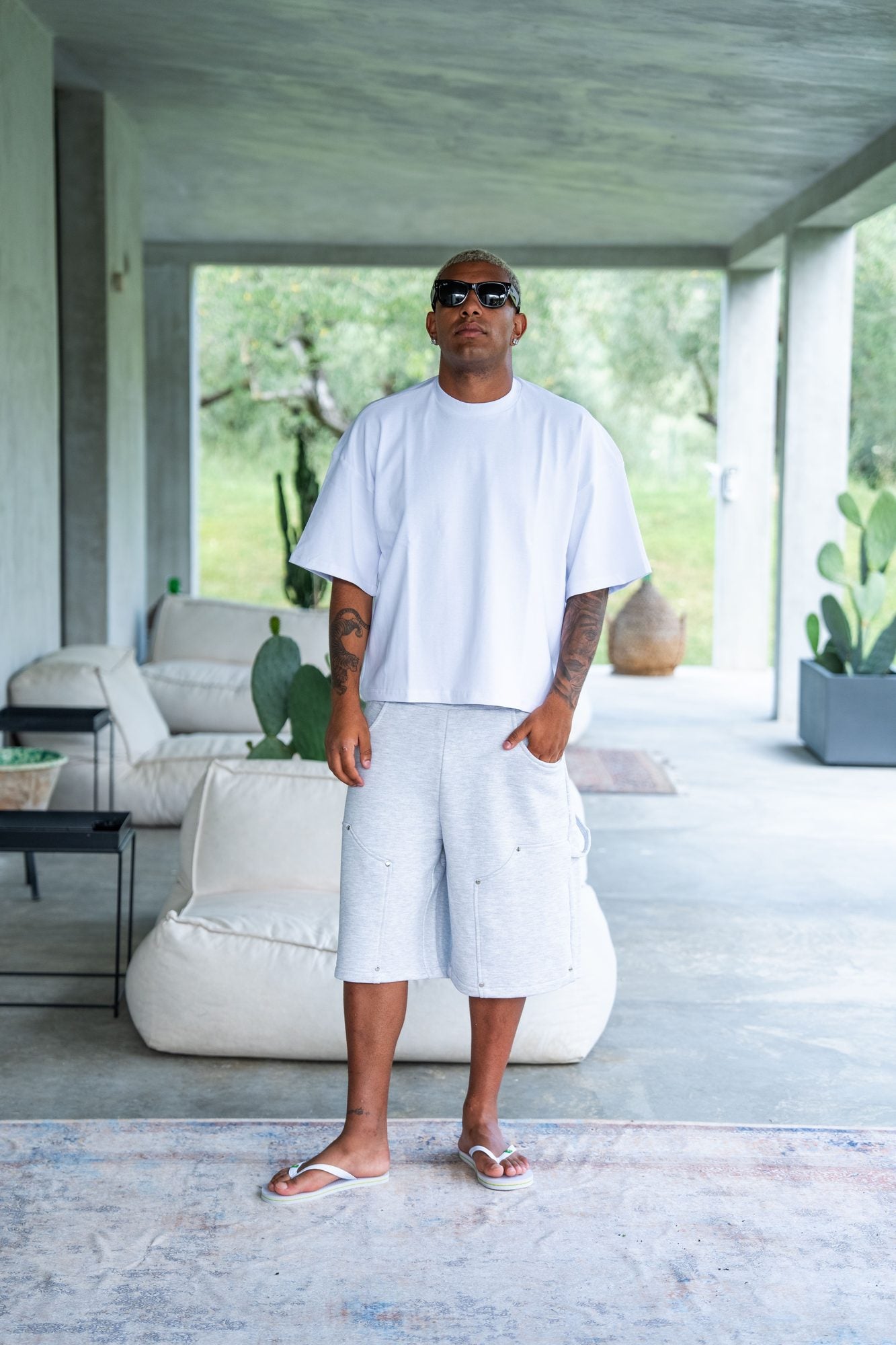BABA Carpenter Shorts - Light Grey