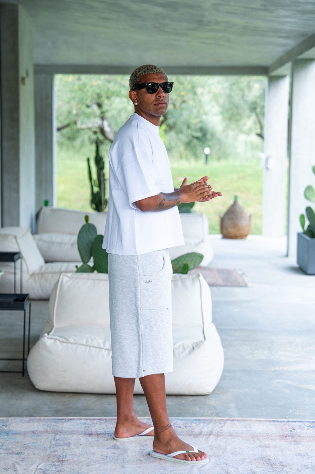 BABA Carpenter Shorts - Light Grey