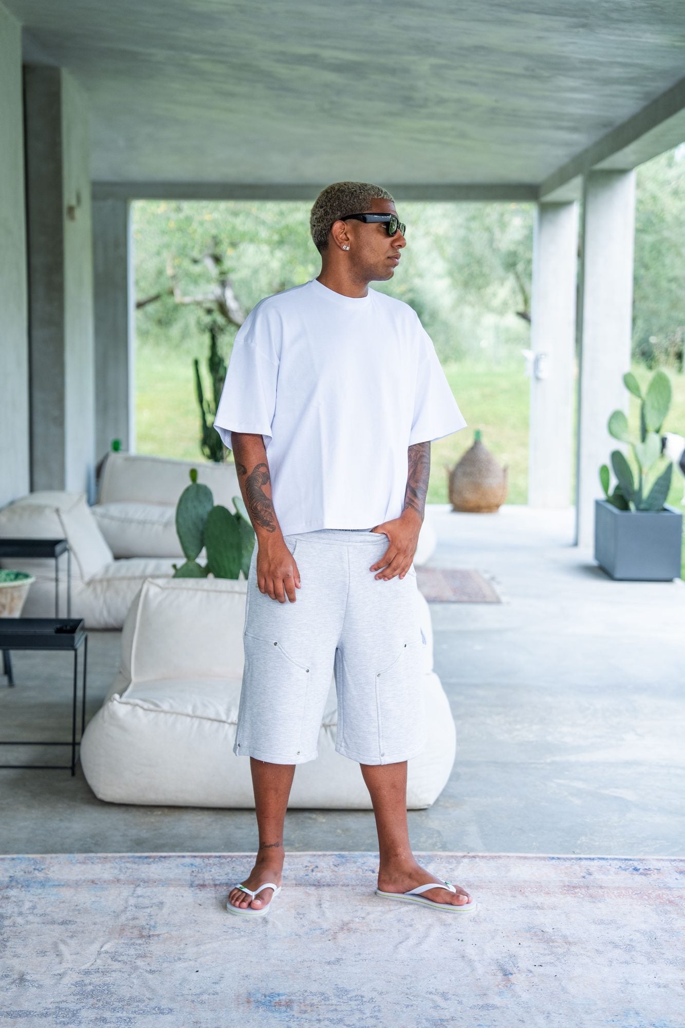BABA Carpenter Shorts - Light Grey