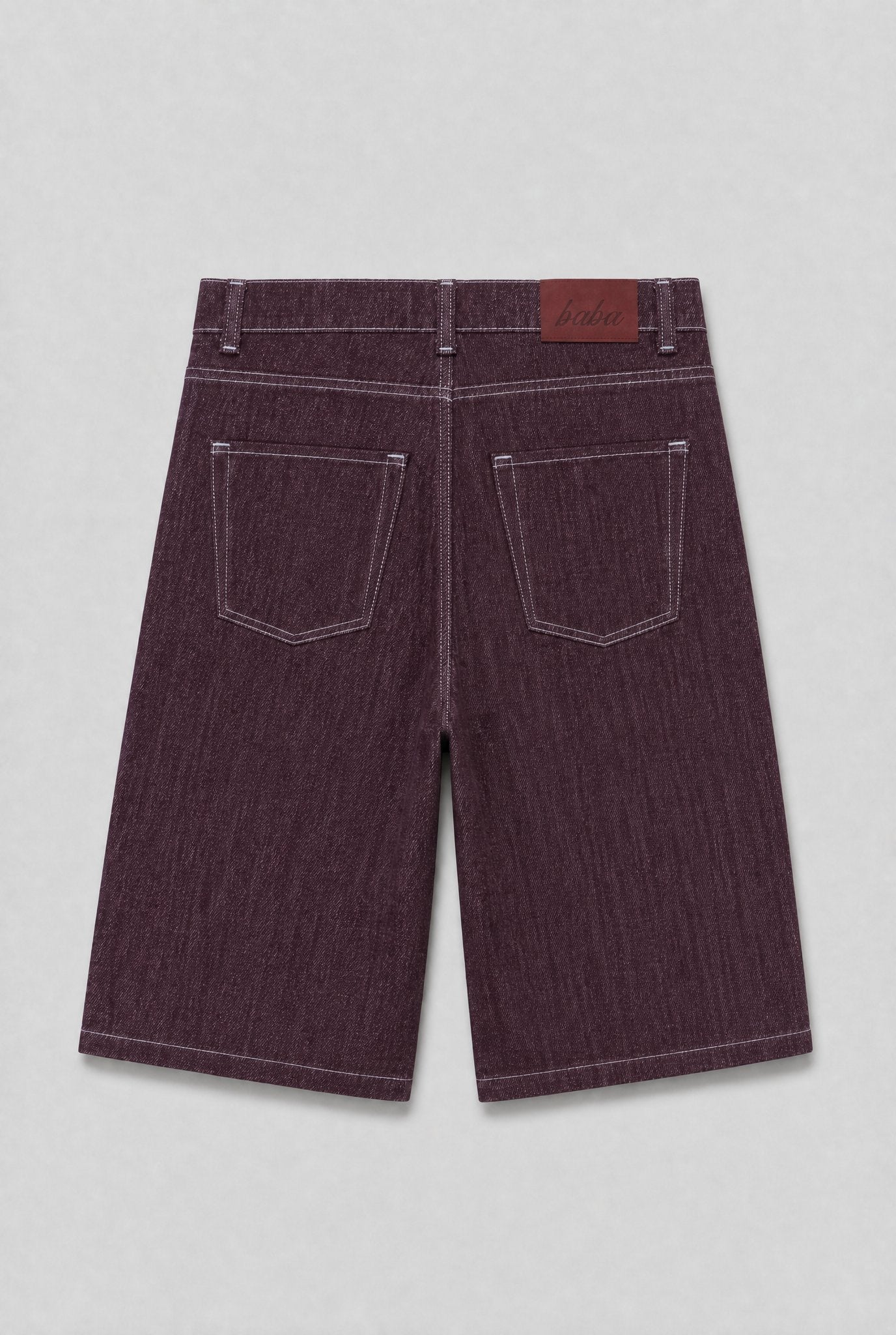 BABA Denim Shorts - Bordeaux