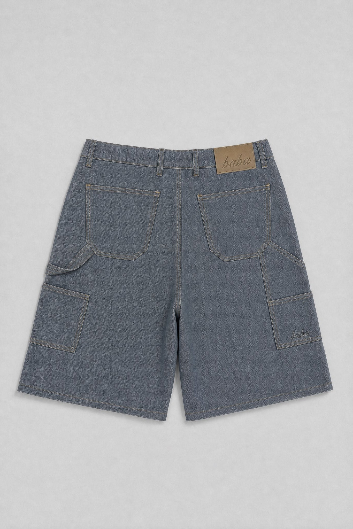 BABA Carpenter Denim Short - Grey