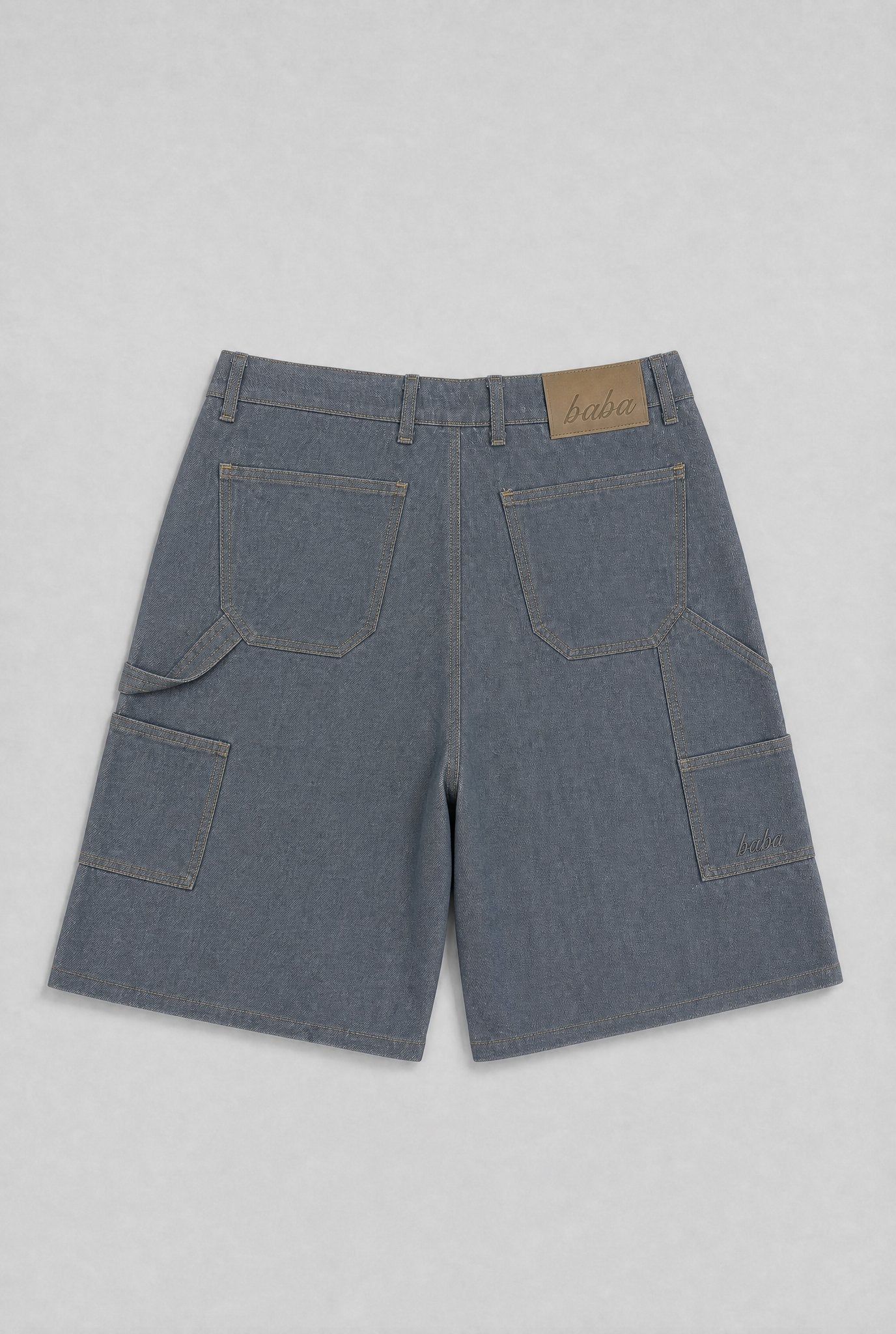 BABA Carpenter Denim Short - Grey