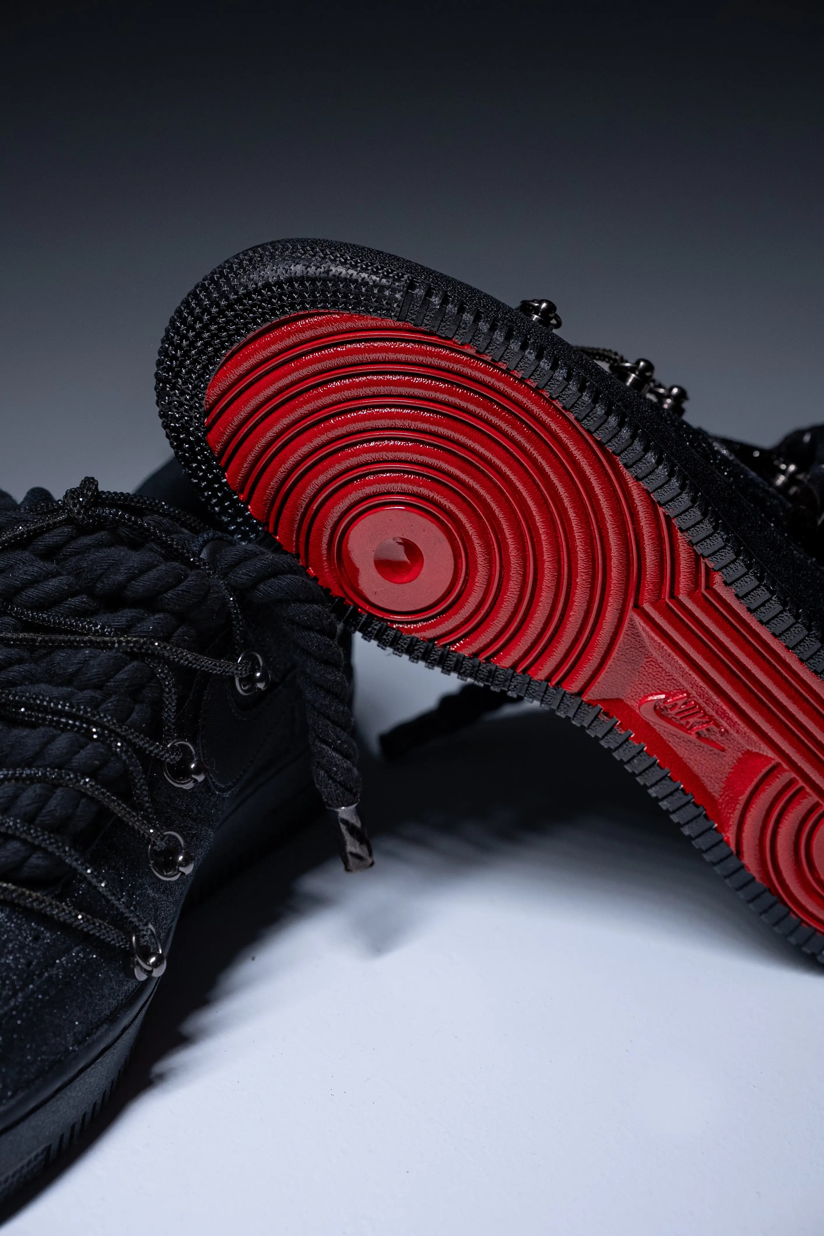 Nike Air Force One "Rope Laces Black" Glitter