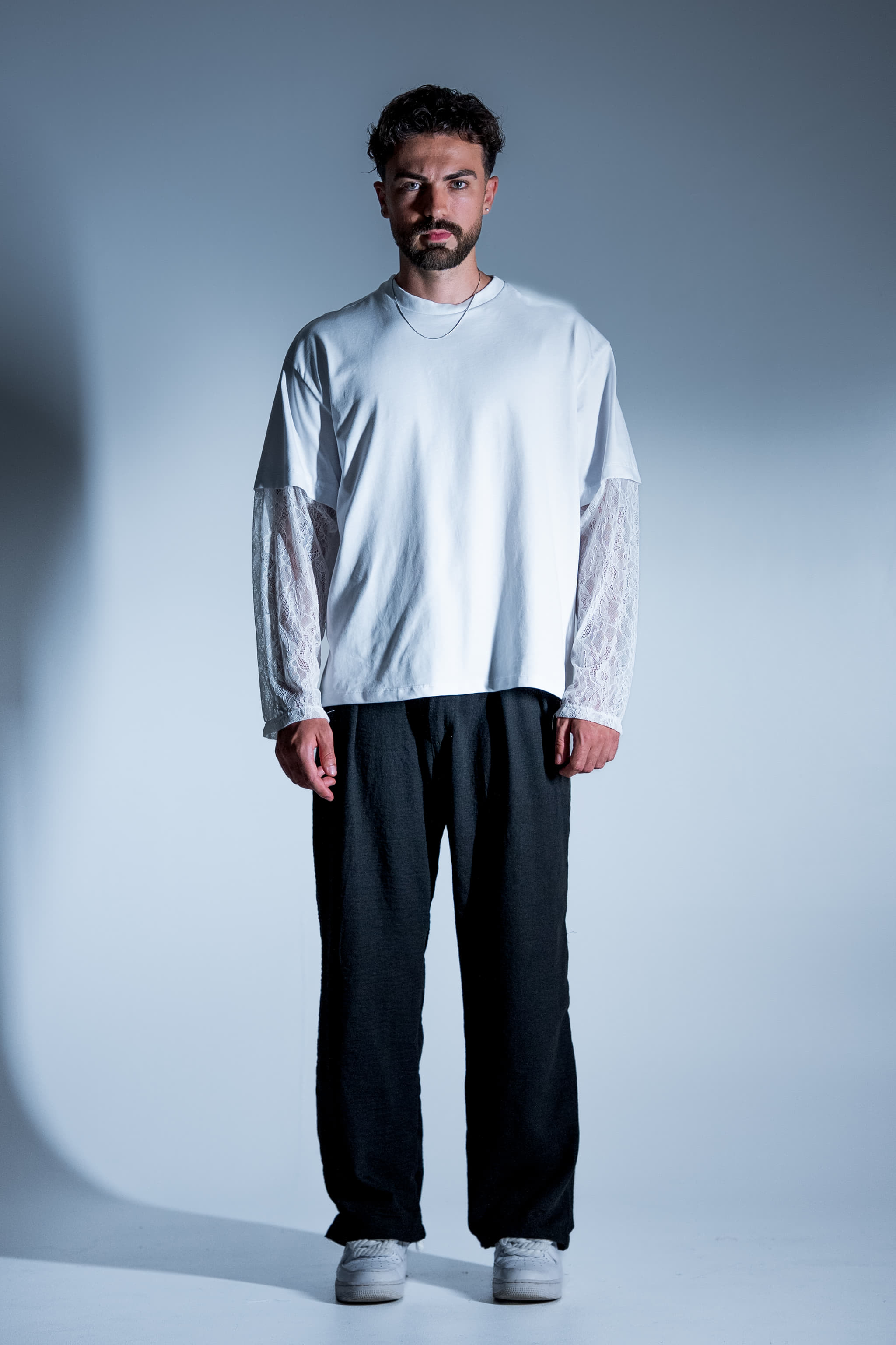 BABA Longsleeve Lace - White