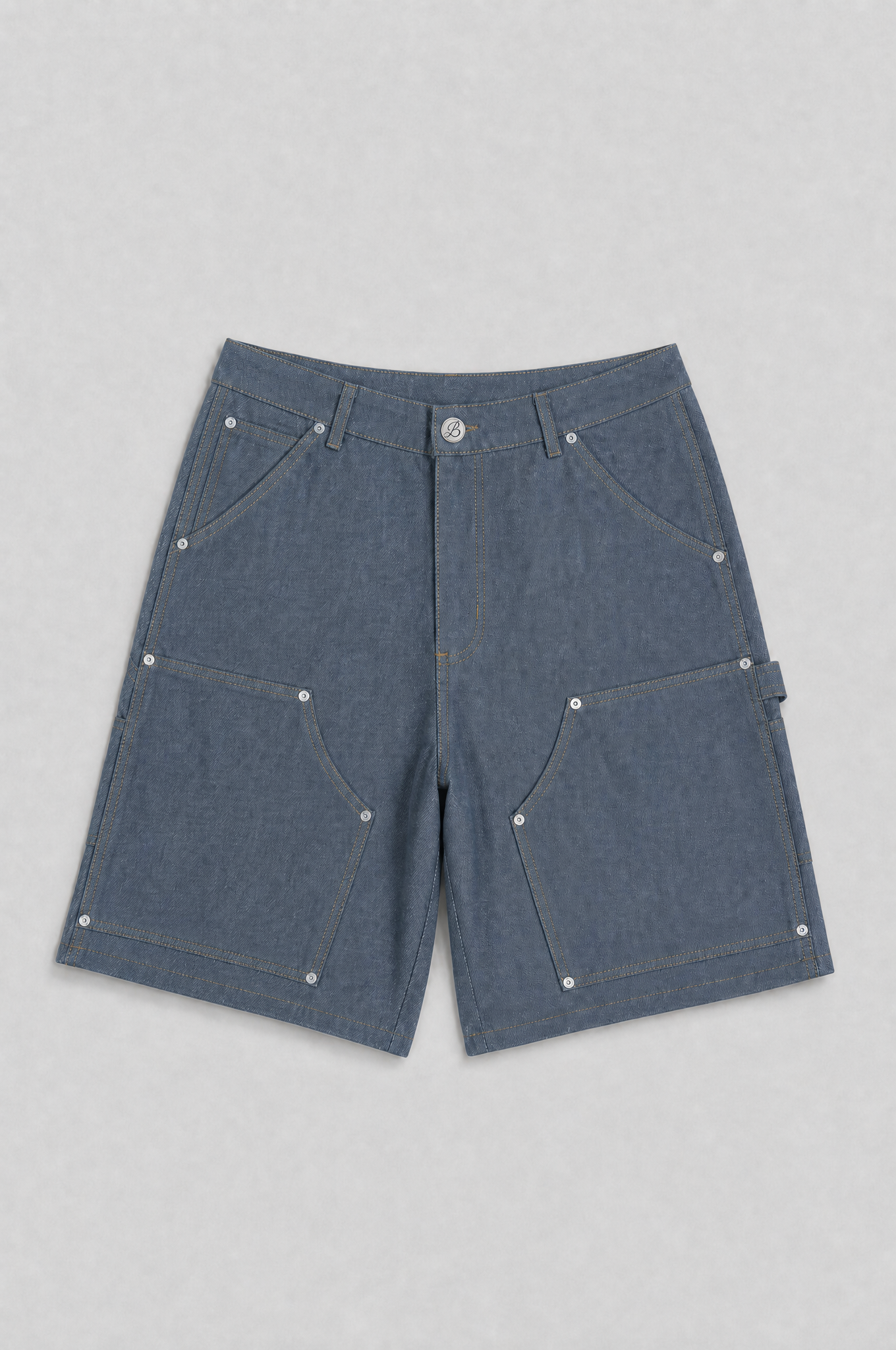 BABA Carpenter Denim Short - Grey