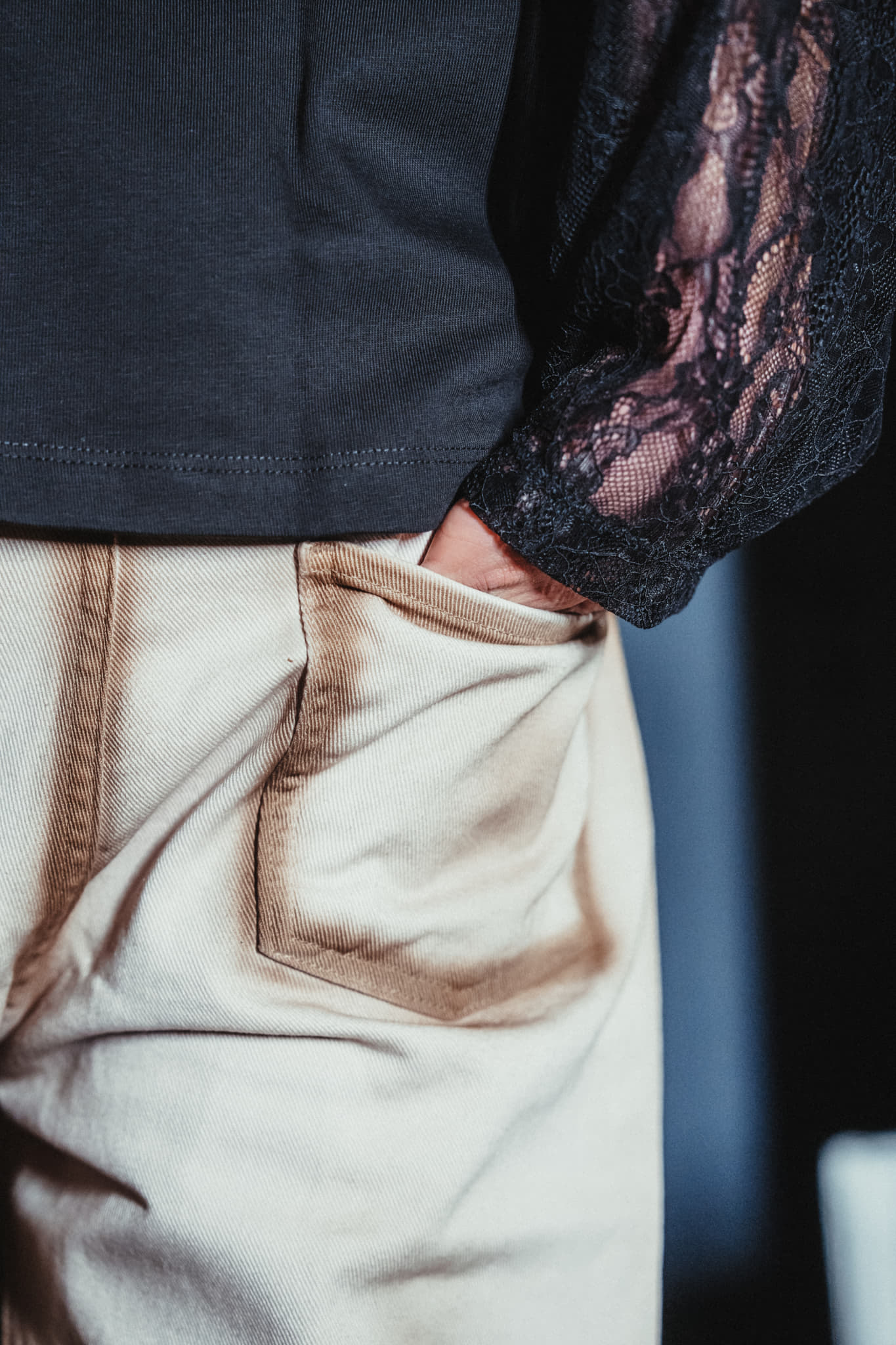 BABA Denim Sand Lines - Beige