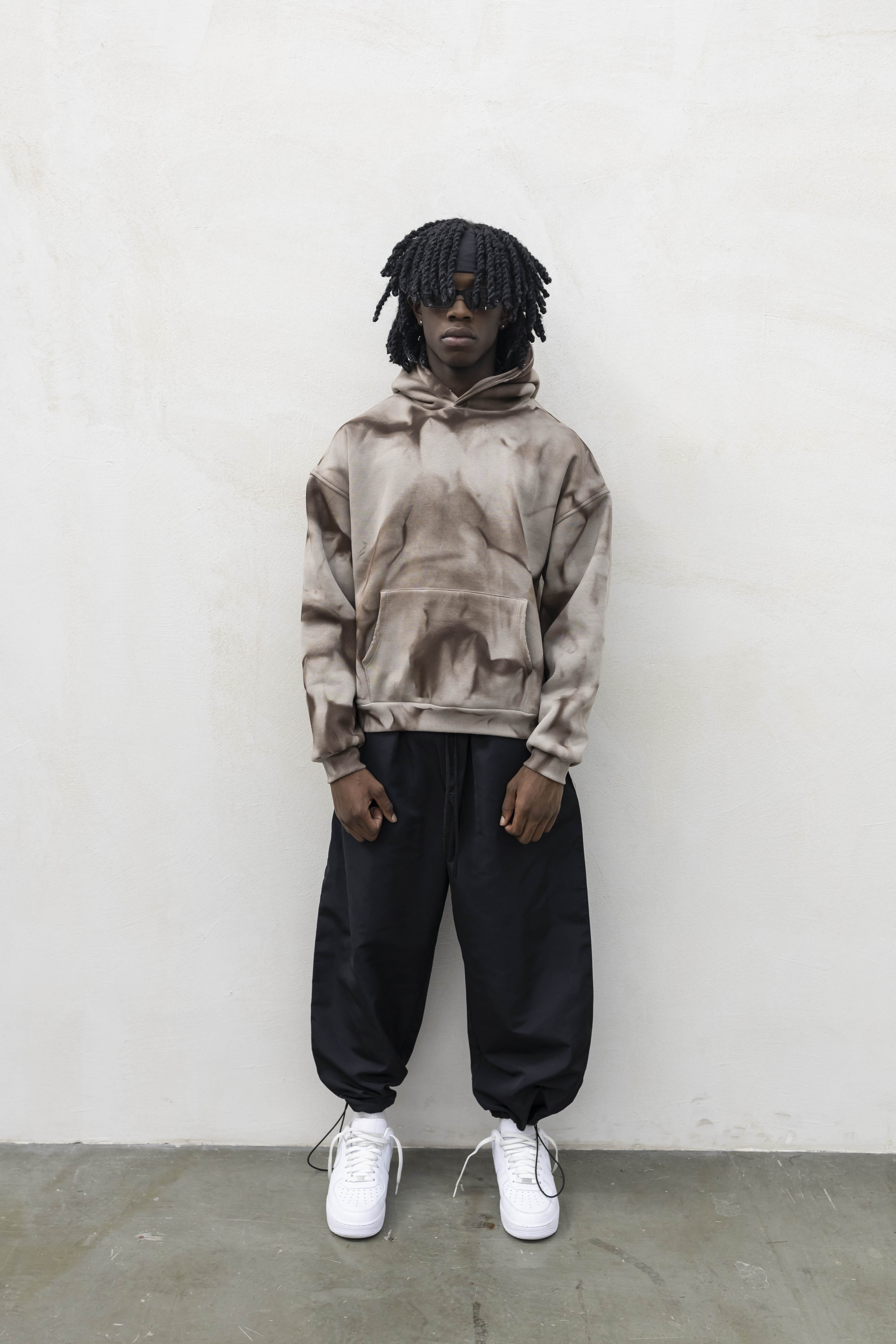Perfect Hoodie Abstract Beige