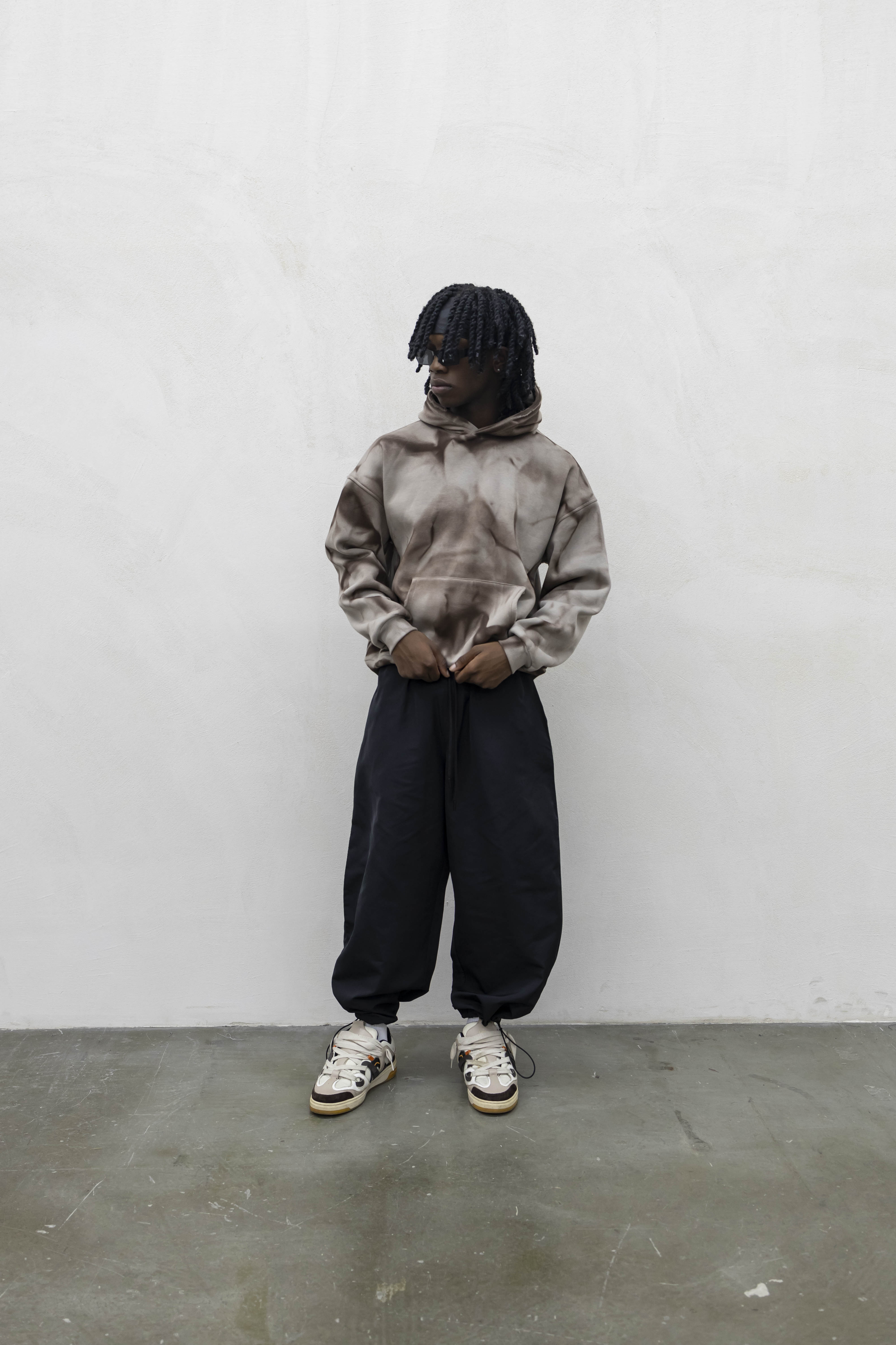 Perfect Hoodie Abstract Beige