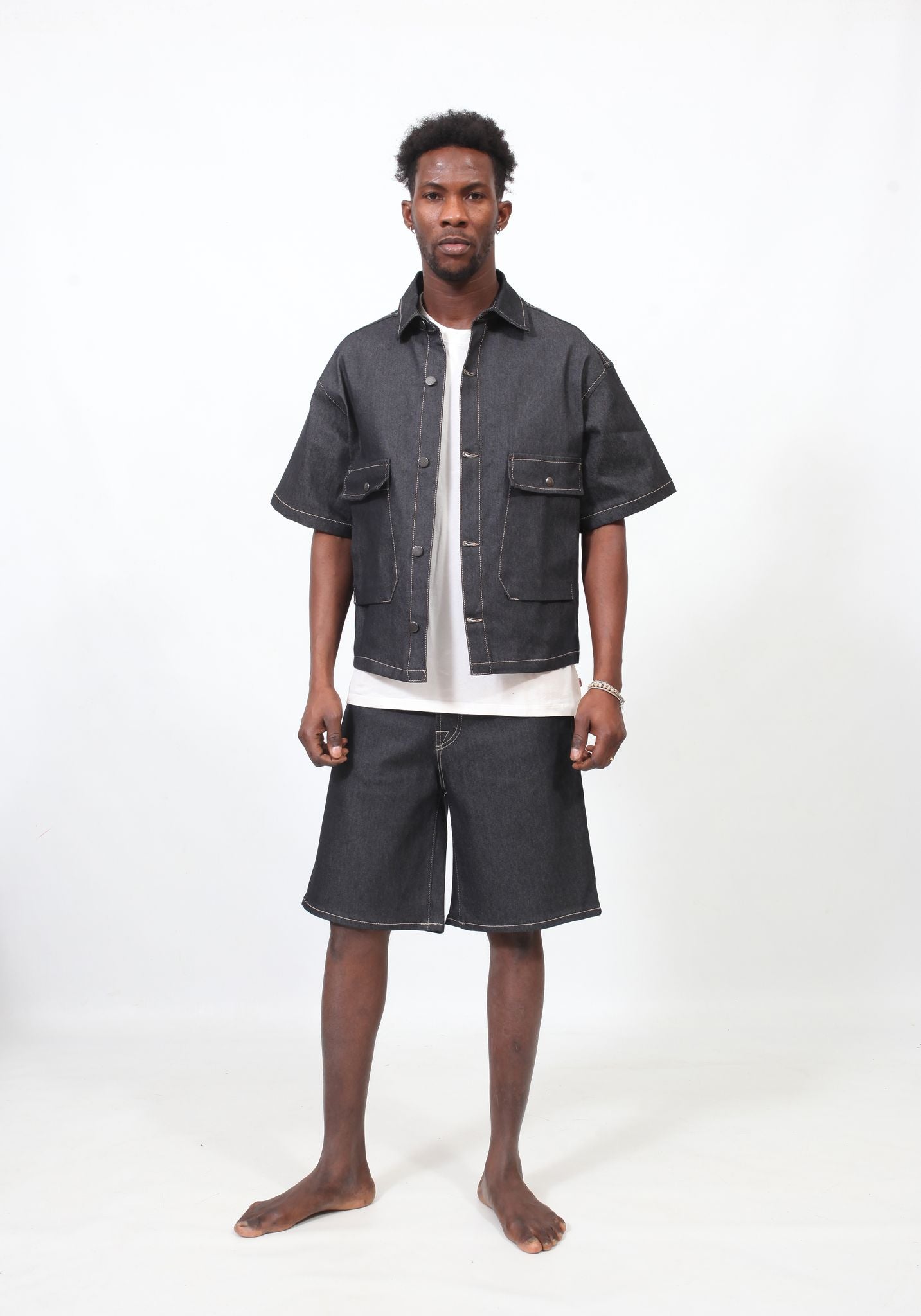 Boxy Coordset Jeans - Denim