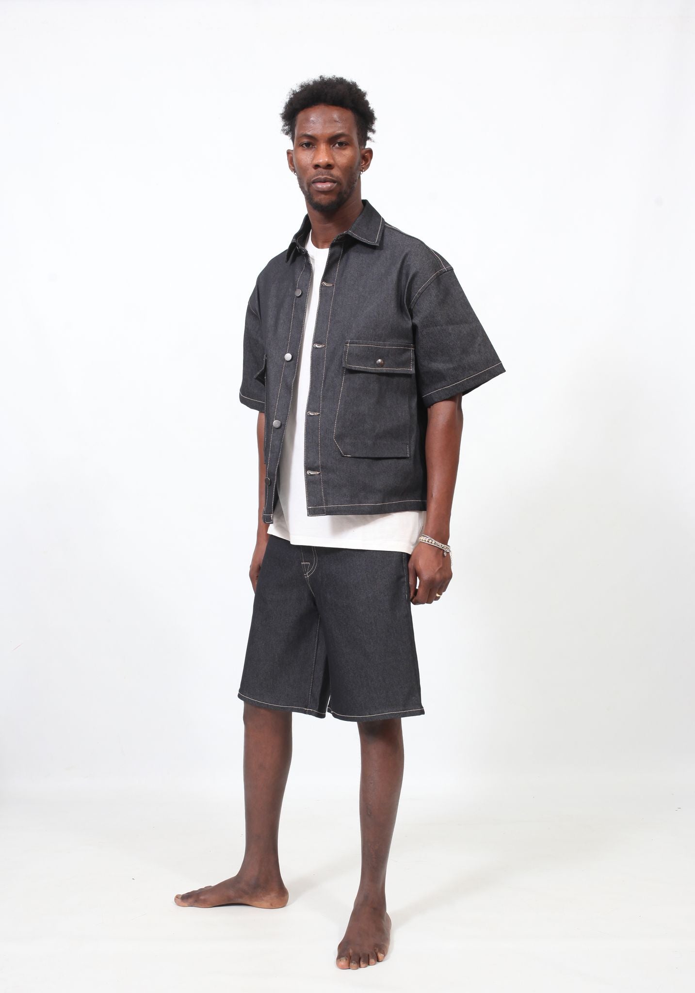 Boxy Coordset Jeans - Denim