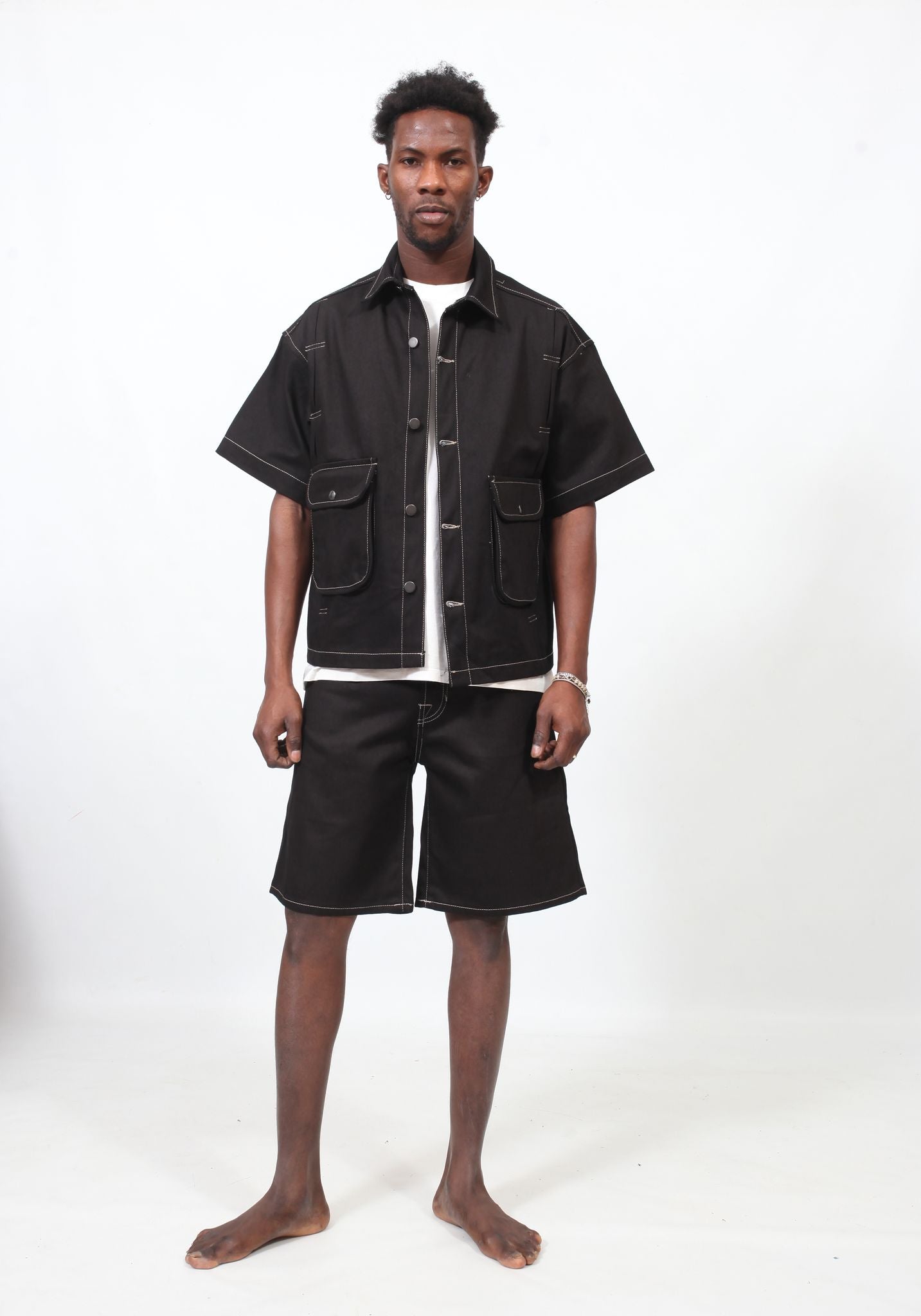 Boxy Coordset Jeans - Black