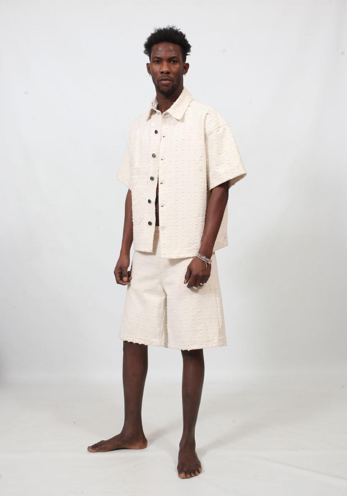 Boxy Coordset Jeans - White