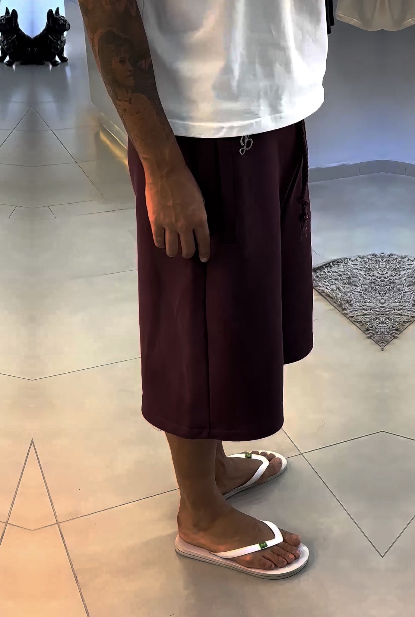 BABA Cotton Shorts -Bordeaux