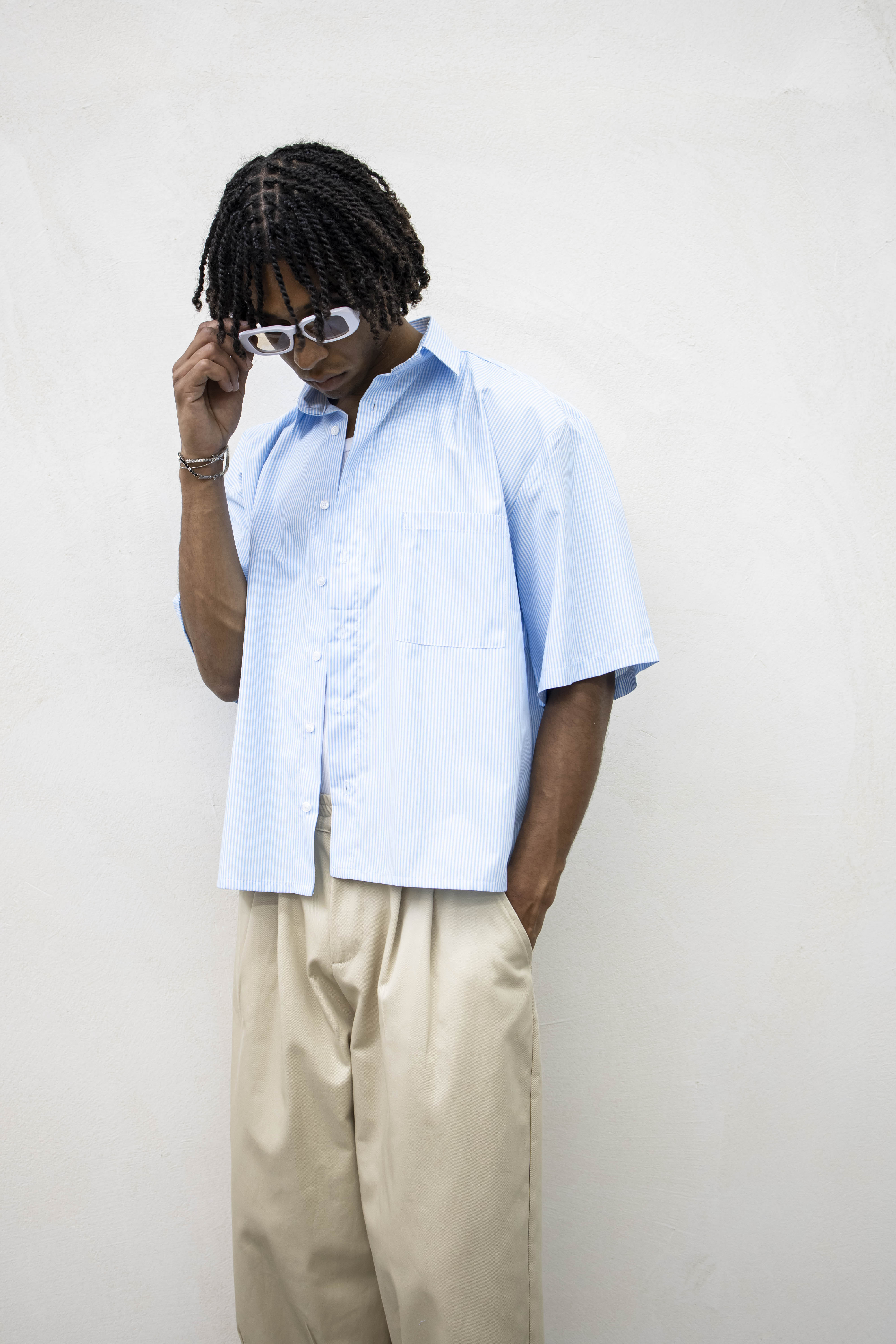 Camicia Crop - Blue Sky