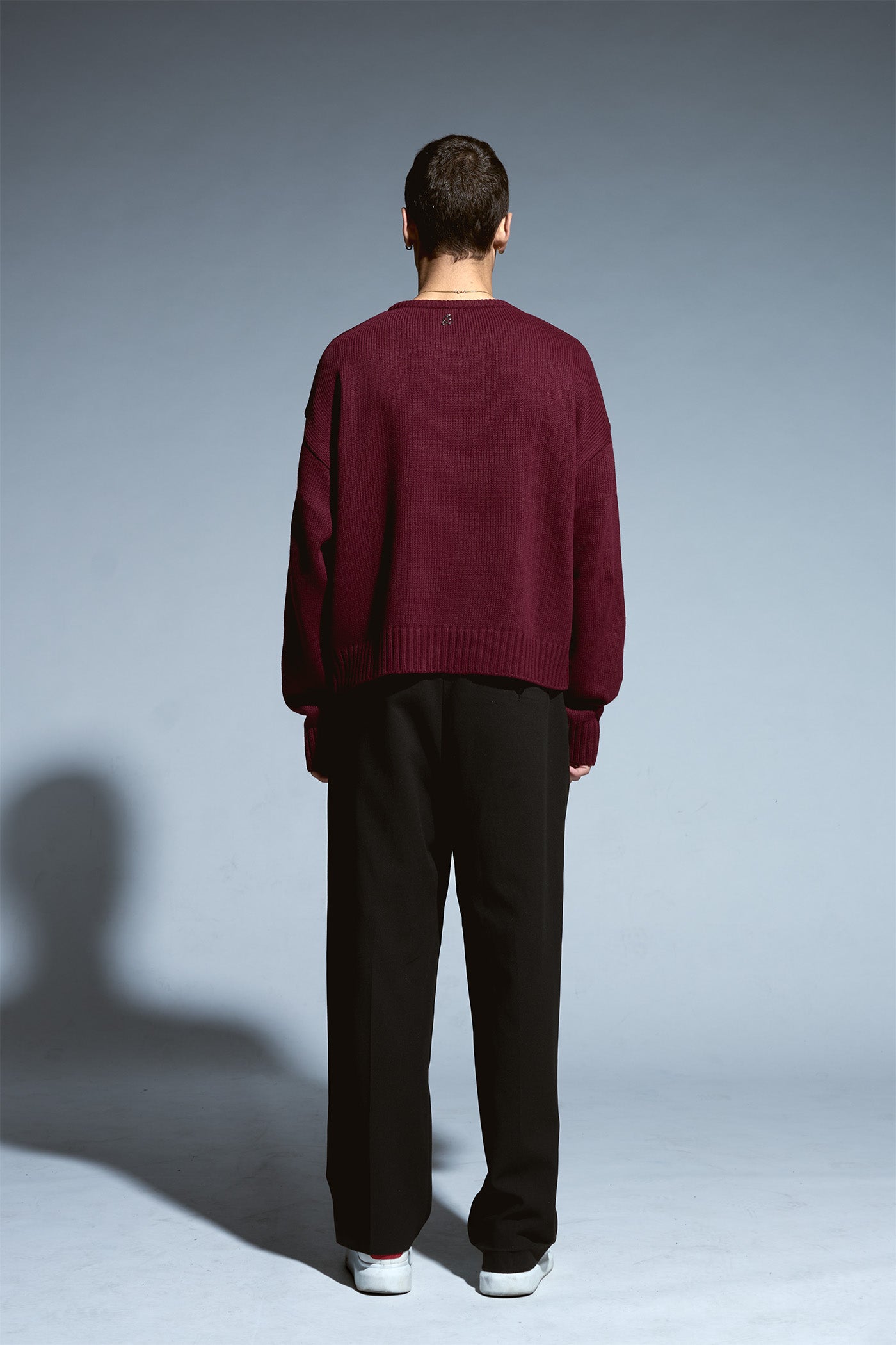 BABA Crop Sweater - Bordeaux